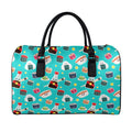 Cute Japanese Sushi Pattern Print Leather Duffel Bag