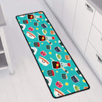 Cute Japanese Sushi Pattern Print Long Kitchen Mat