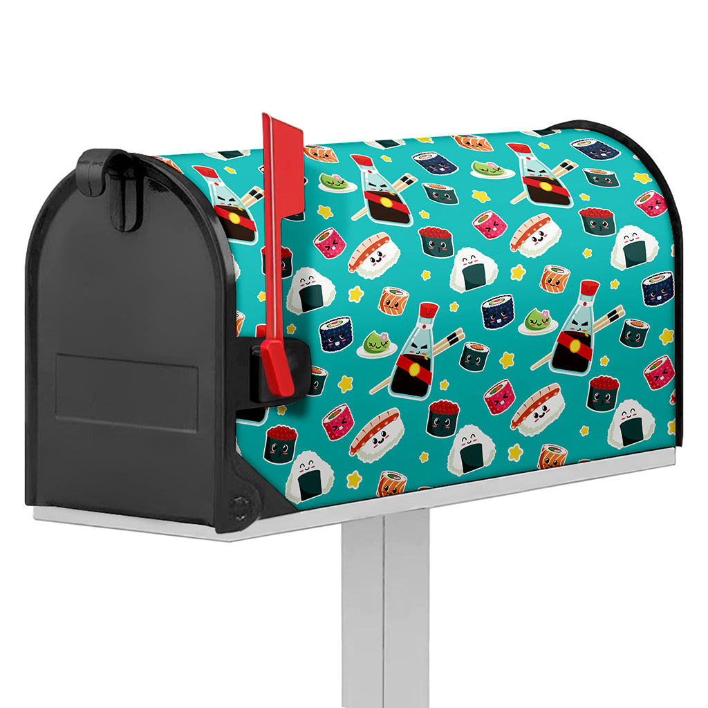 Cute Japanese Sushi Pattern Print Mailbox Cover