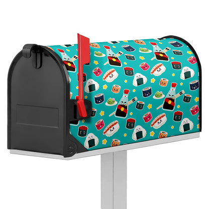 Cute Japanese Sushi Pattern Print Mailbox Cover