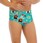 Cute Japanese Sushi Pattern Print Men's Briefs