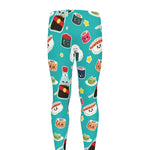 Cute Japanese Sushi Pattern Print Men's leggings