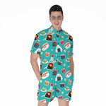 Cute Japanese Sushi Pattern Print Men's Rompers