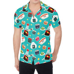 Cute Japanese Sushi Pattern Print Men's Shirt
