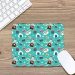 Cute Japanese Sushi Pattern Print Mouse Pad