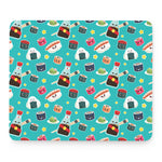 Cute Japanese Sushi Pattern Print Mouse Pad
