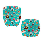 Cute Japanese Sushi Pattern Print Office Chair Cover