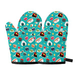 Cute Japanese Sushi Pattern Print Oven Mitts