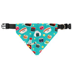 Cute Japanese Sushi Pattern Print Over The Collar Dog Bandana