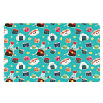 Cute Japanese Sushi Pattern Print Polyester Doormat