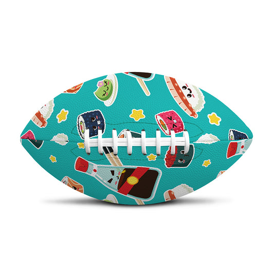 Cute Japanese Sushi Pattern Print Rugby Ball