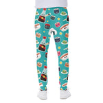 Cute Japanese Sushi Pattern Print Scuba Joggers