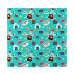 Cute Japanese Sushi Pattern Print Silk Bandana