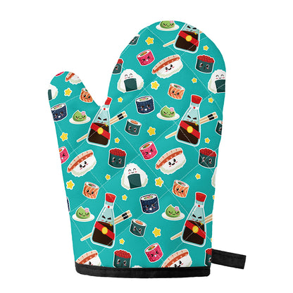 Cute Japanese Sushi Pattern Print Single Oven Mitt