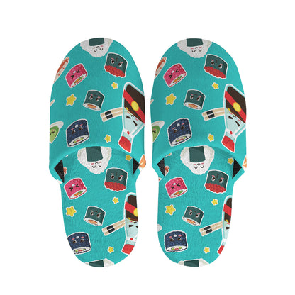 Cute Japanese Sushi Pattern Print Slippers