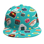 Cute Japanese Sushi Pattern Print Snapback Cap