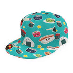 Cute Japanese Sushi Pattern Print Snapback Cap