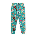 Cute Japanese Sushi Pattern Print Sweatpants