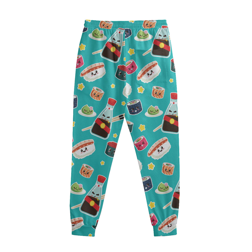 Cute Japanese Sushi Pattern Print Sweatpants