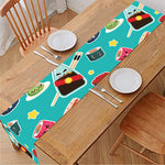 Cute Japanese Sushi Pattern Print Table Runner