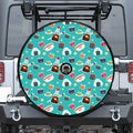 Cute Japanese Sushi Pattern Print Tire Cover With Camera Hole