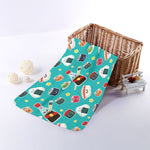 Cute Japanese Sushi Pattern Print Towel
