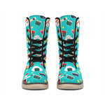 Cute Japanese Sushi Pattern Print Winter Boots