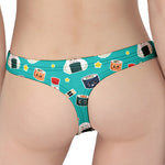 Cute Japanese Sushi Pattern Print Women's Thong