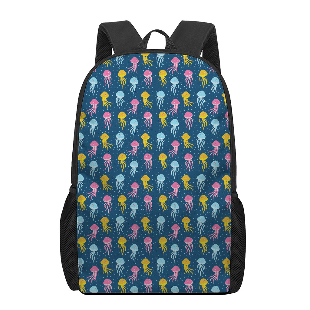 Cute Jellyfish Pattern Print 17 Inch Backpack