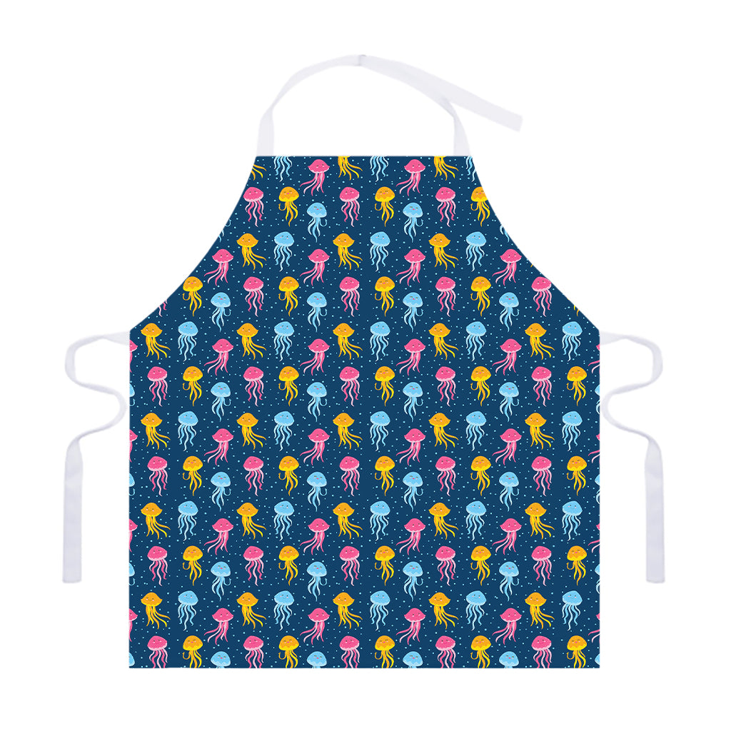 Cute Jellyfish Pattern Print Adjustable Apron