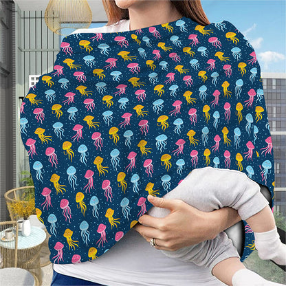 Cute Jellyfish Pattern Print Baby Seat Cover