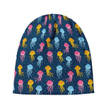 Cute Jellyfish Pattern Print Beanie