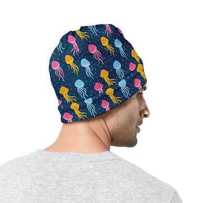 Cute Jellyfish Pattern Print Beanie