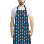 Cute Jellyfish Pattern Print Bib Apron With Pocket