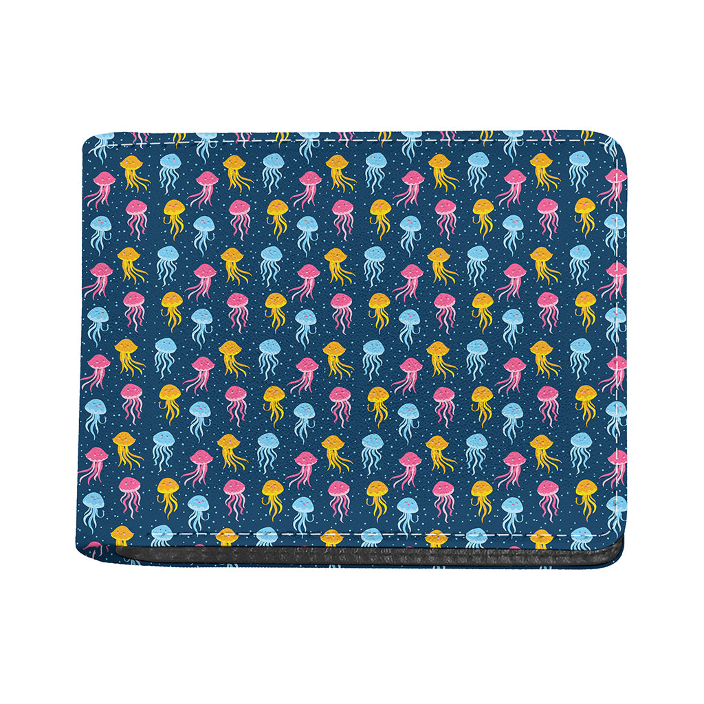 Cute Jellyfish Pattern Print Bifold Wallet