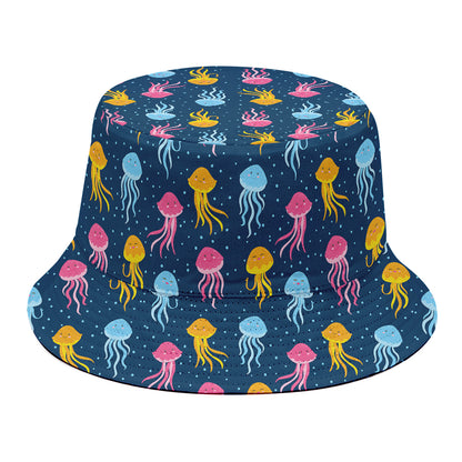 Cute Jellyfish Pattern Print Bucket Hat