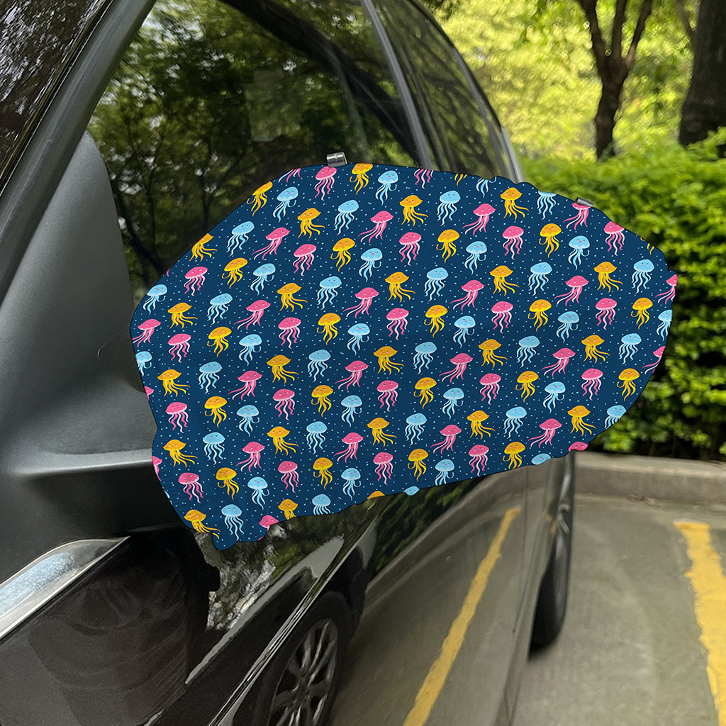 Cute Jellyfish Pattern Print Car Side Mirror Covers