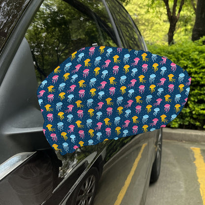 Cute Jellyfish Pattern Print Car Side Mirror Covers