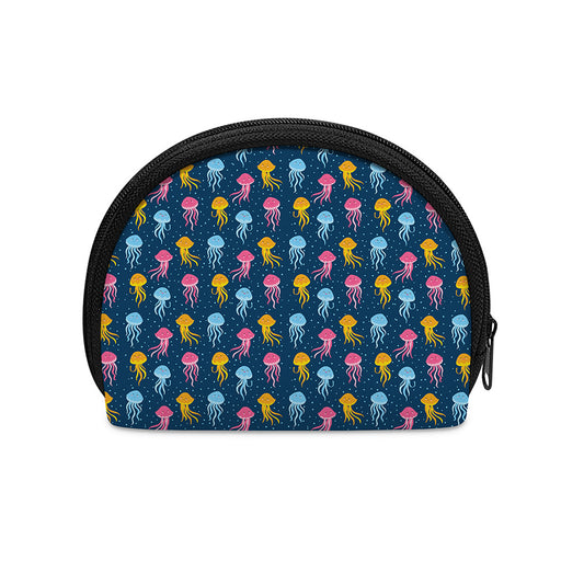 Cute Jellyfish Pattern Print Coin Purse