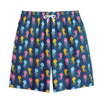 Cute Jellyfish Pattern Print Cotton Shorts