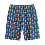 Cute Jellyfish Pattern Print Cotton Shorts