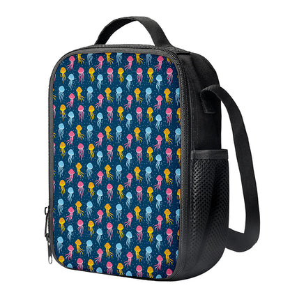 Cute Jellyfish Pattern Print Crossbody Lunch Bag