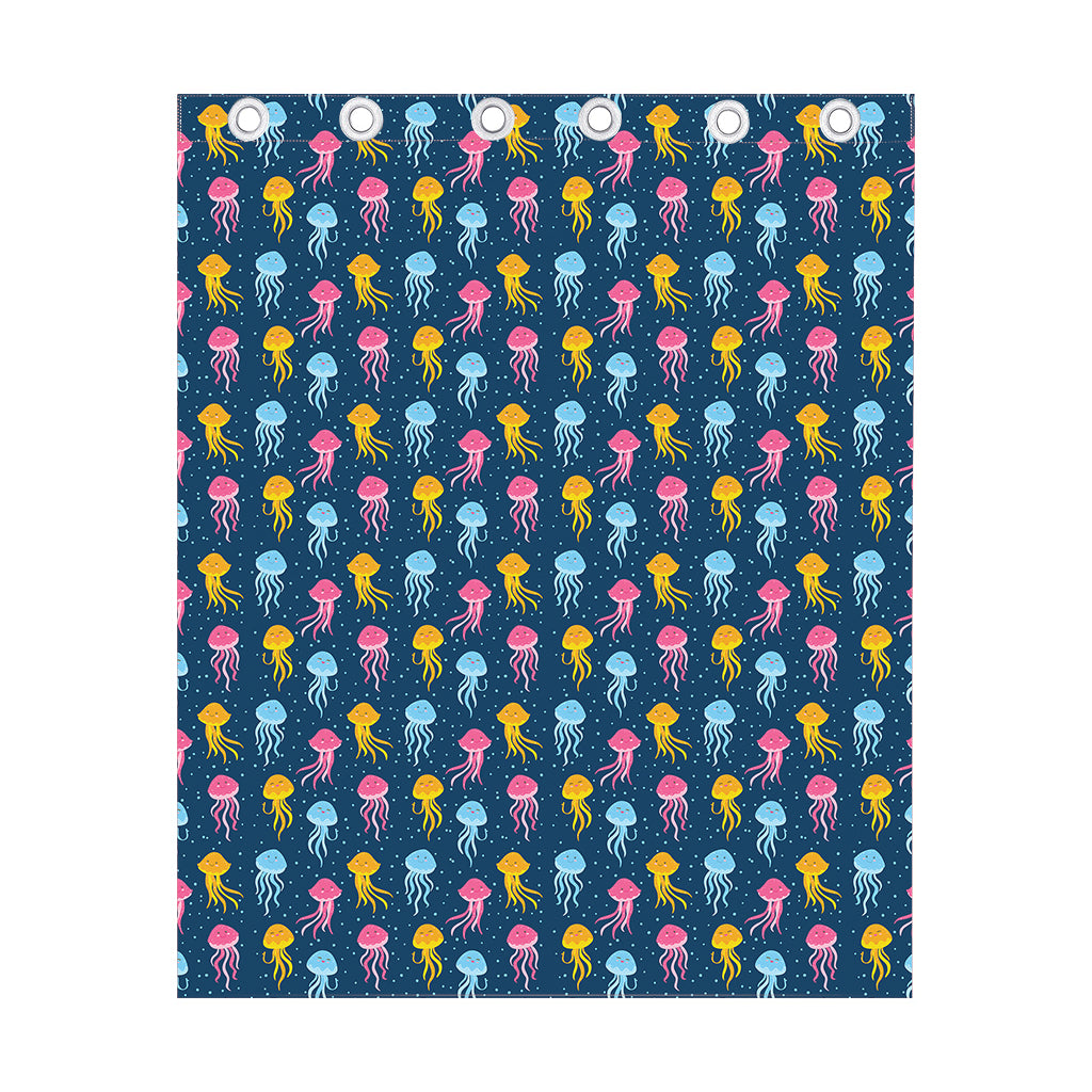 Cute Jellyfish Pattern Print Curtain