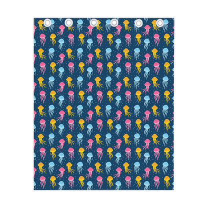 Cute Jellyfish Pattern Print Curtain