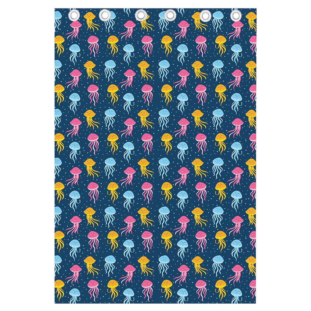 Cute Jellyfish Pattern Print Curtain