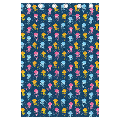 Cute Jellyfish Pattern Print Curtain