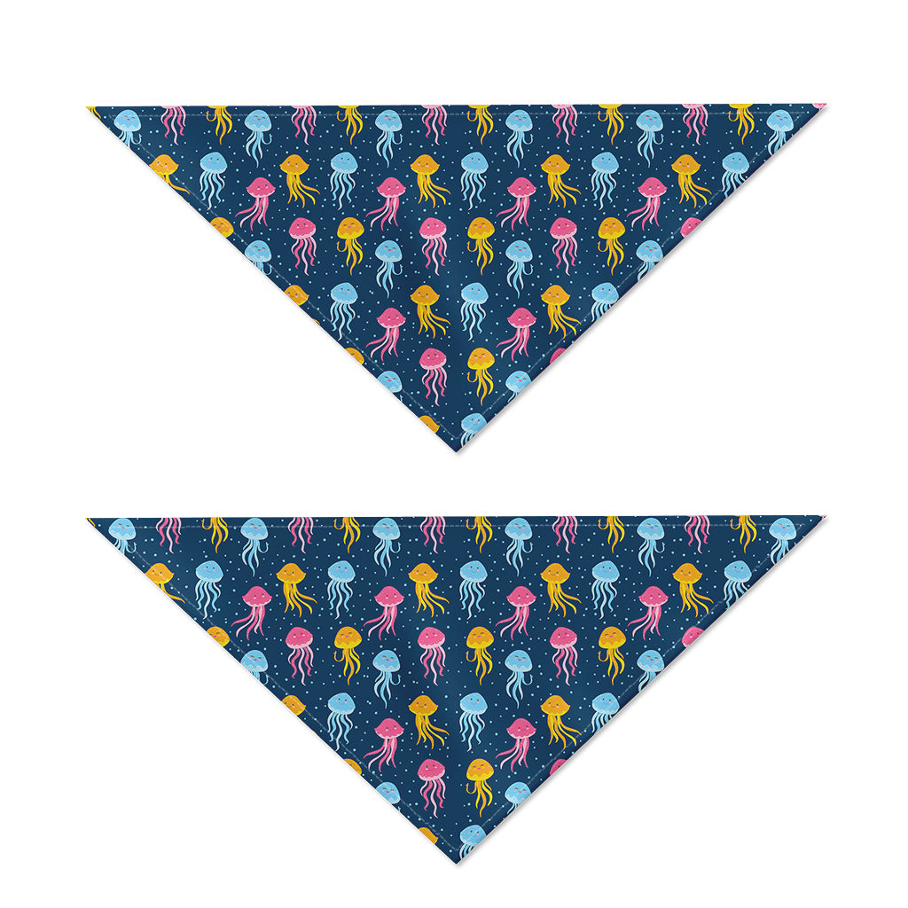 Cute Jellyfish Pattern Print Dog Bandana