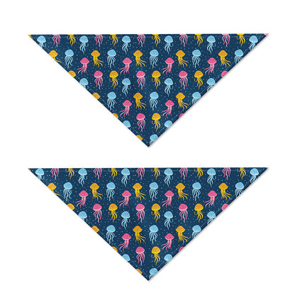 Cute Jellyfish Pattern Print Dog Bandana