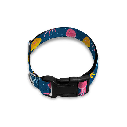 Cute Jellyfish Pattern Print Dog Collar