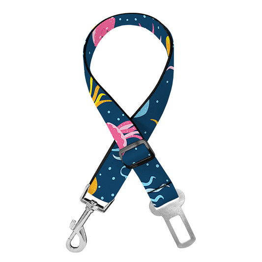 Cute Jellyfish Pattern Print Dog Seat Belt